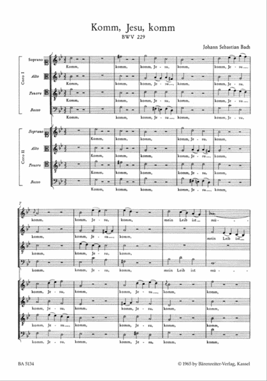 Komm, Jesu, komm, BWV 229 4-Part scores gallery preview page 2