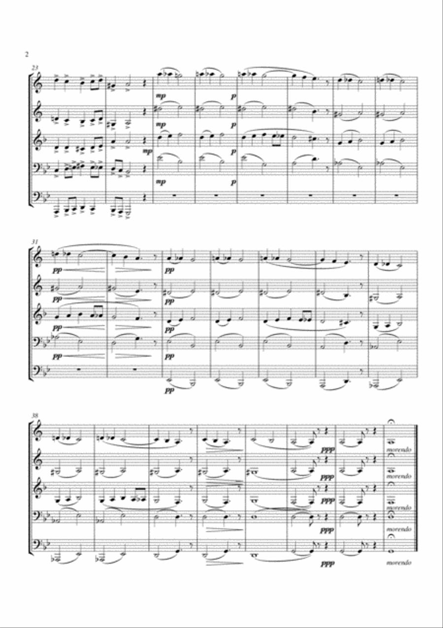 Ase's Death from Peer Gynt Brass Quintet scores gallery preview page 2