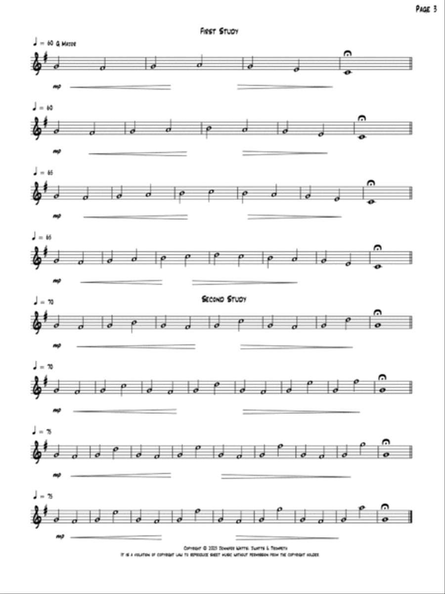Long Tone Studies for Trumpets Trumpet Solo scores gallery preview page 5