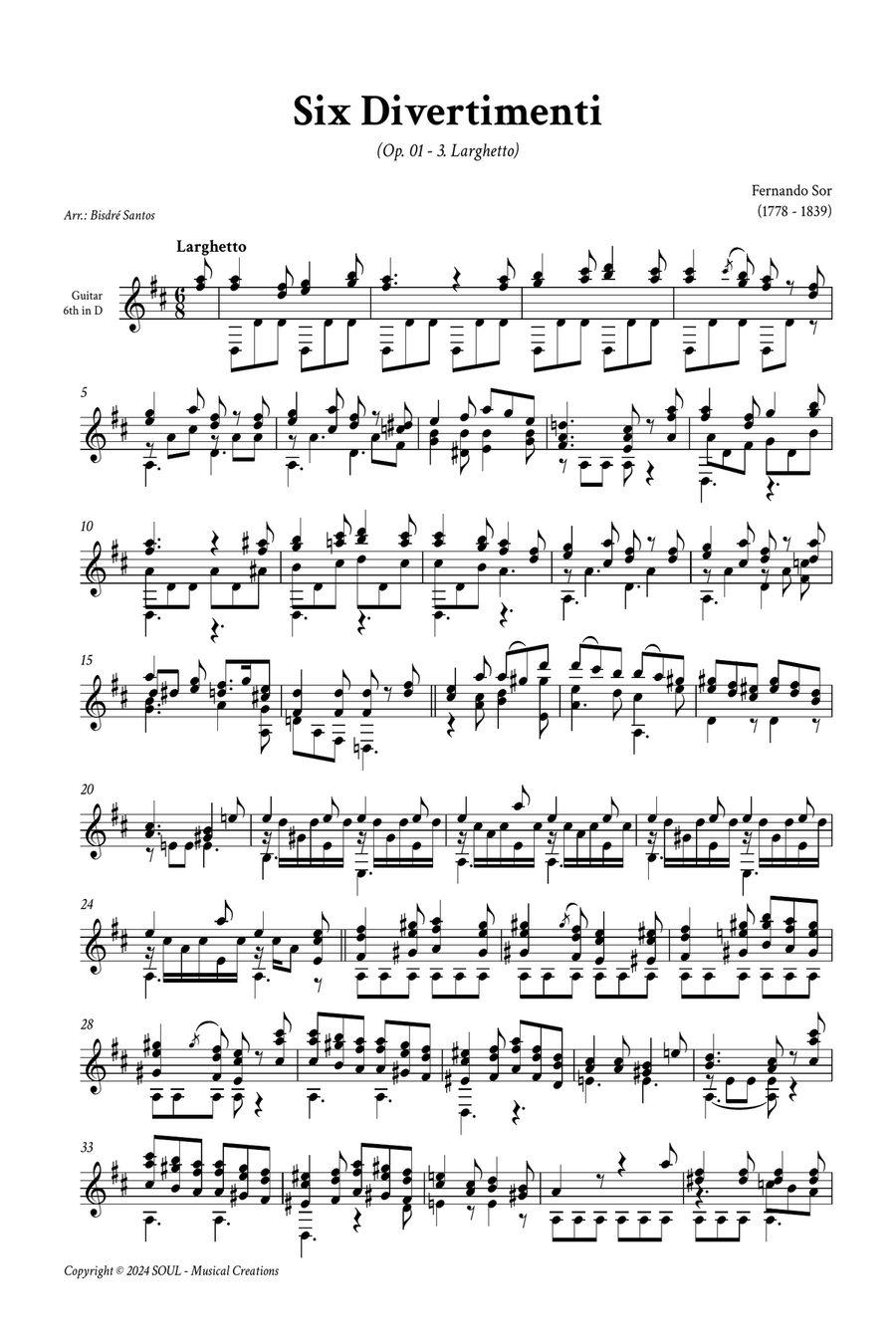 Six Divertimenti - Opus 01 Acoustic Guitar scores gallery preview page 4