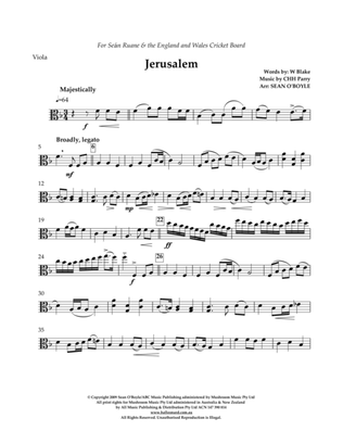 Jerusalem (in key of F) - Viola