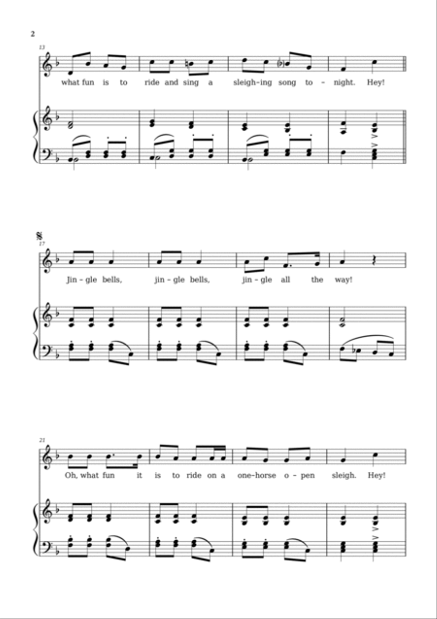 Jingle Bells Voice scores gallery preview page 2