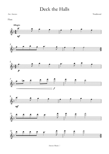 deck the halls flute and cello sheet music image number null