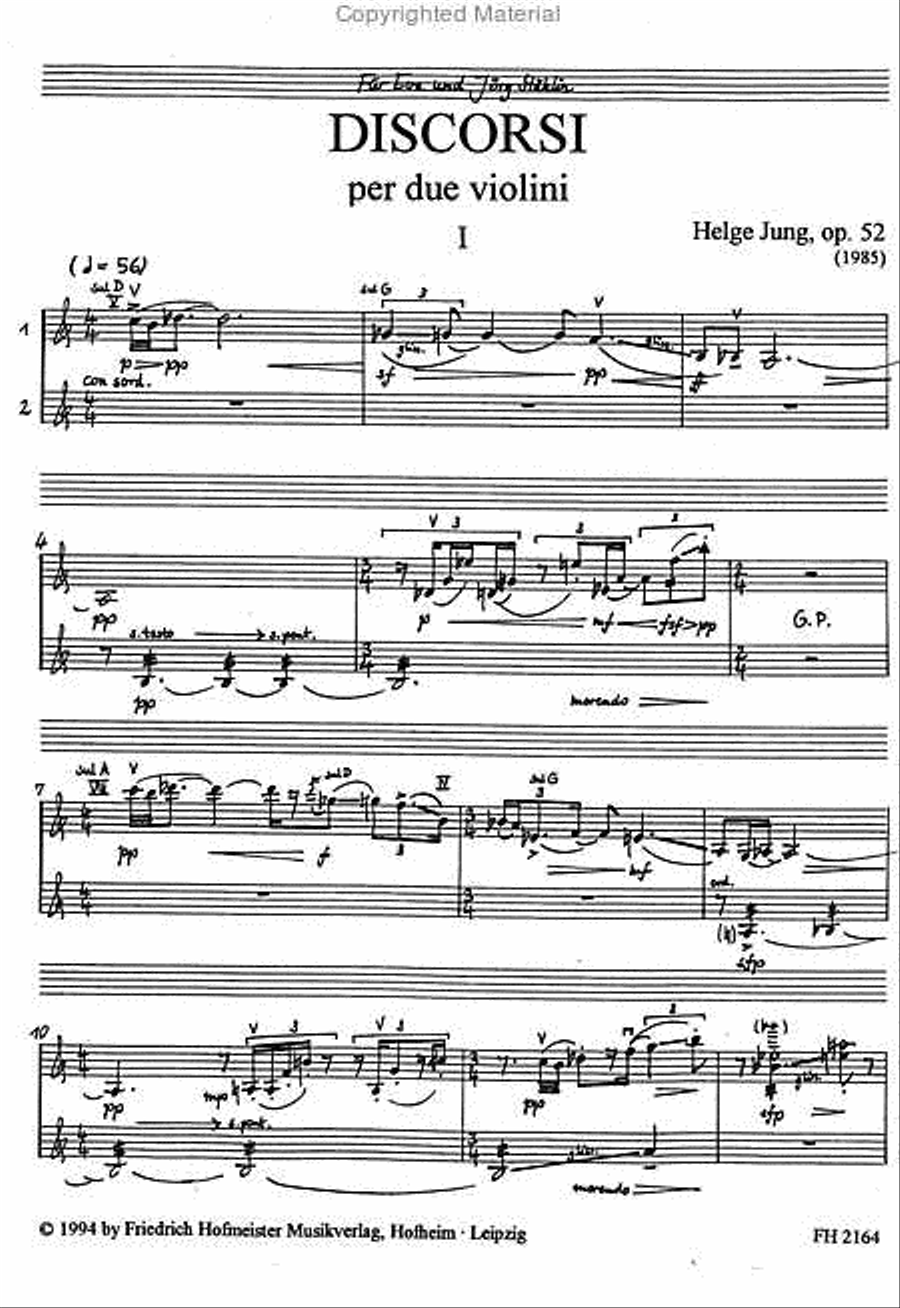Discorsi, op. 52 Violin scores gallery preview page 2