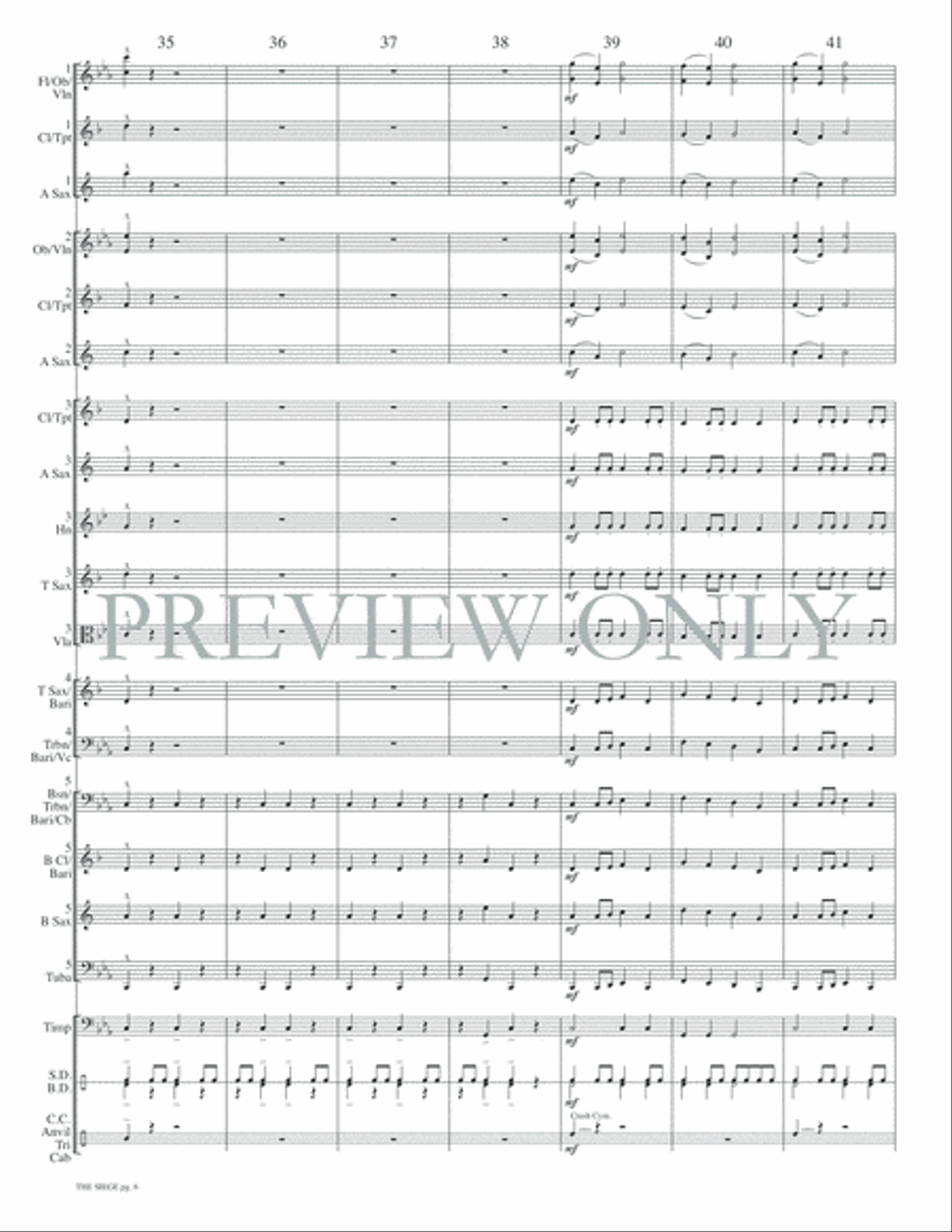 The Siege Concert Band scores gallery preview page 8