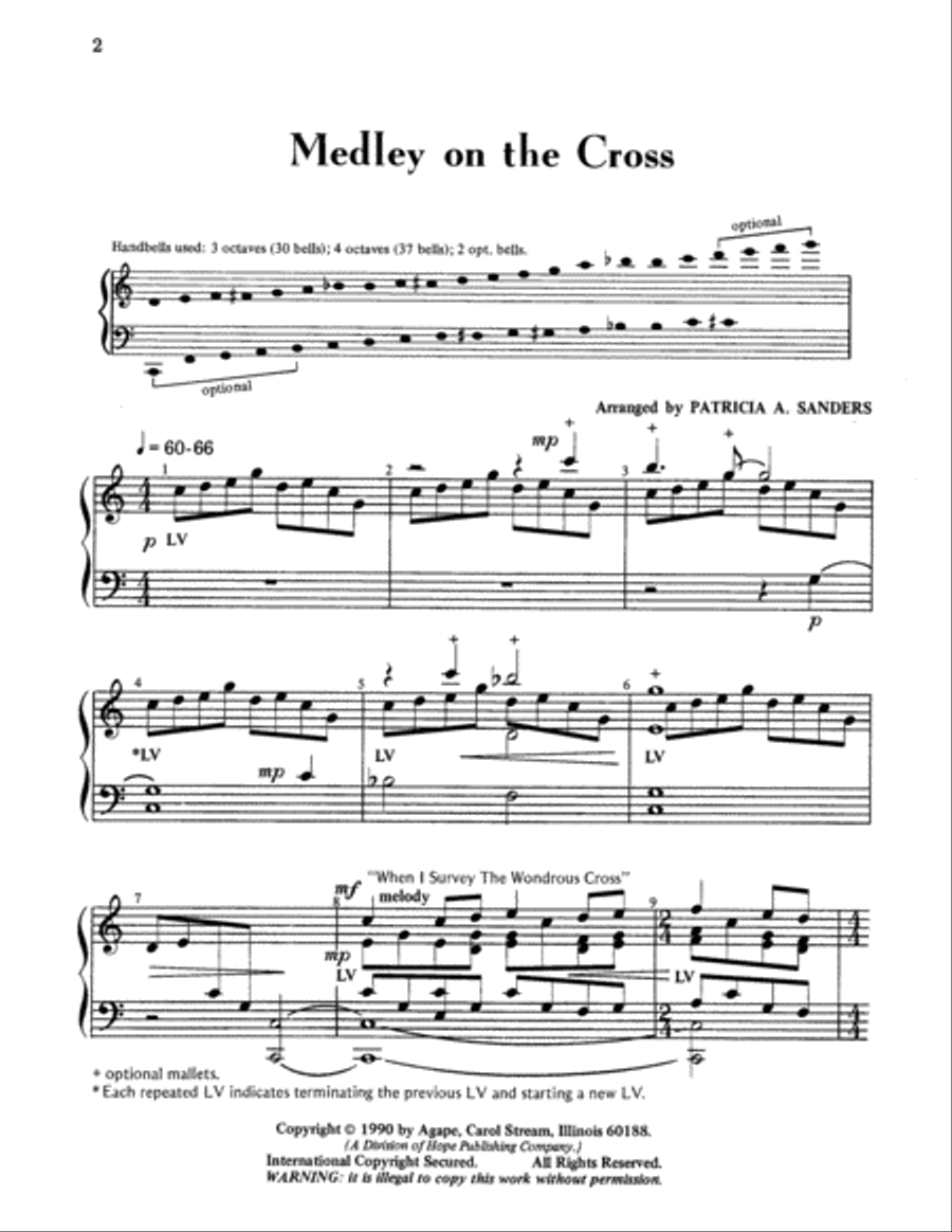 Medley on the Cross-Digital Download Handbell Choir scores gallery preview page 2