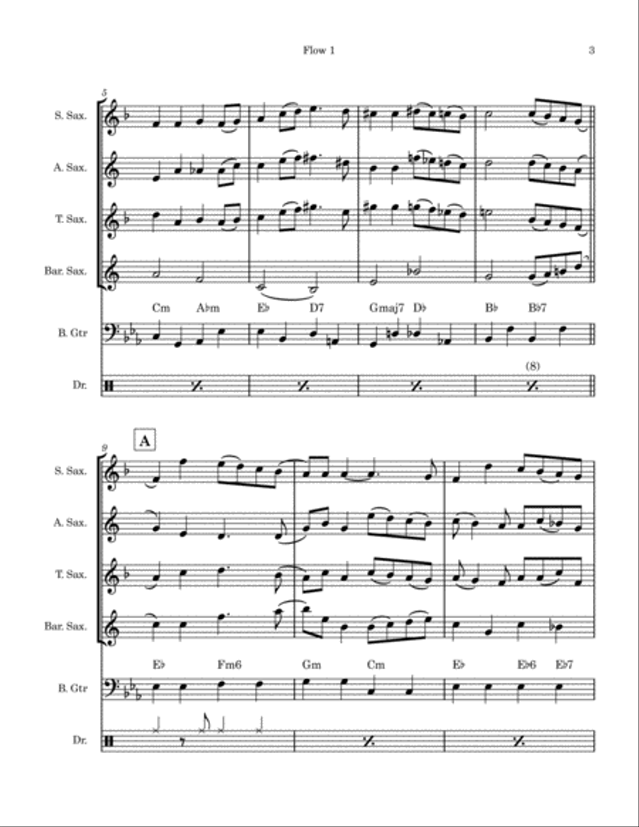 The Christmas Song (chestnuts Roasting On An Open Fire) Saxophone Quartet scores gallery preview page 3