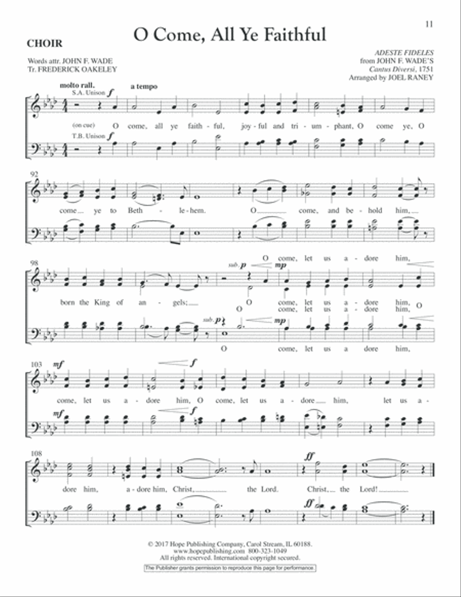 O Come All Ye Faithful 4-Part scores gallery preview page 11