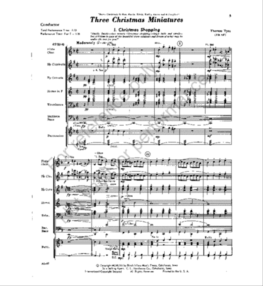 Three Christmas Miniatures Concert Band scores gallery preview page 2