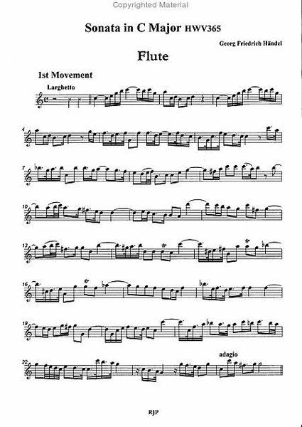 Flute Sonata in C Major HWV365 image number null