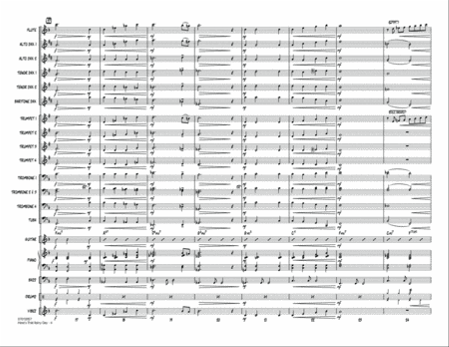 Here's That Rainy Day - Conductor Score (Full Score) Jazz Ensemble scores gallery preview page 4