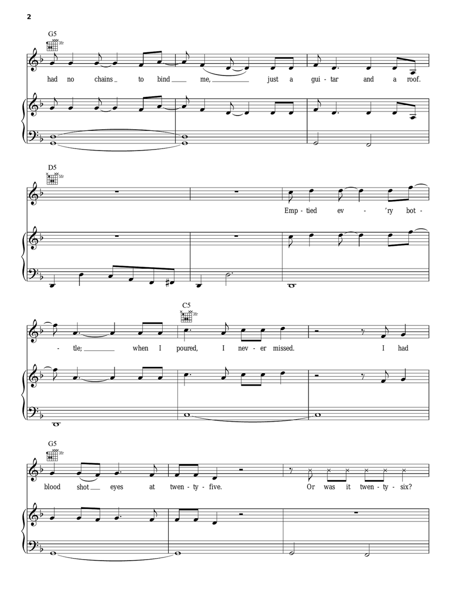 Was It 26 Piano, Vocal, Guitar scores gallery preview page 2