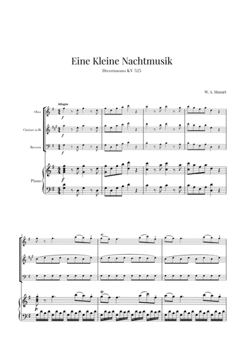 Eine Kleine Nachtmusik for Oboe, Clarinet, Bassoon and Piano image number null
