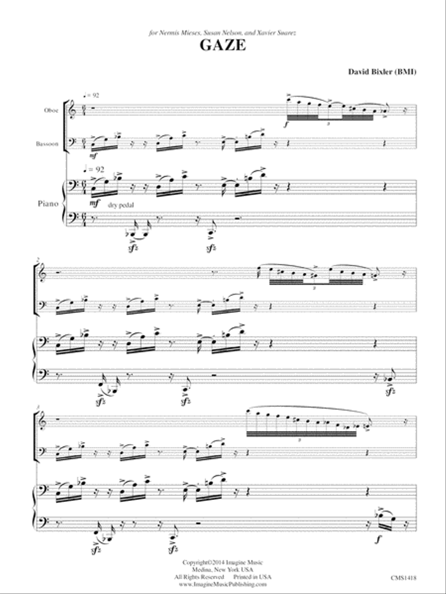 Gaze Bassoon scores gallery preview page 8