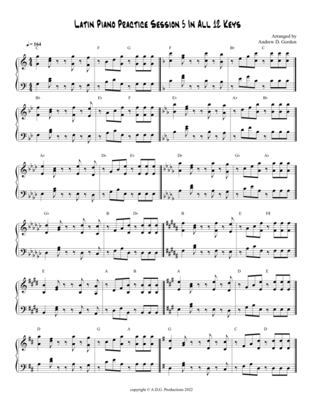 Latin Piano Practice Session 5 In All 12 Keys image number null