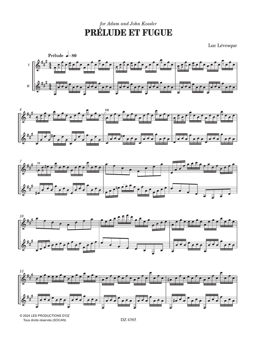 Prélude et fugue Classical Guitar scores gallery preview page 3