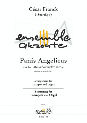 Book cover for Panis Angelicus from „Missa Solennelle" FMV 59 - Vers. in As & F - arrangement for trumpet and organ