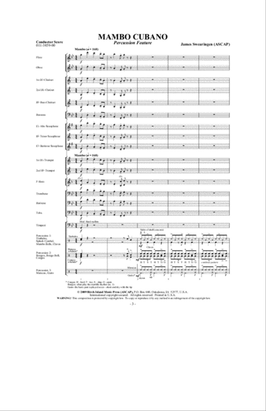 Mambo Cubano Concert Band scores gallery preview page 2