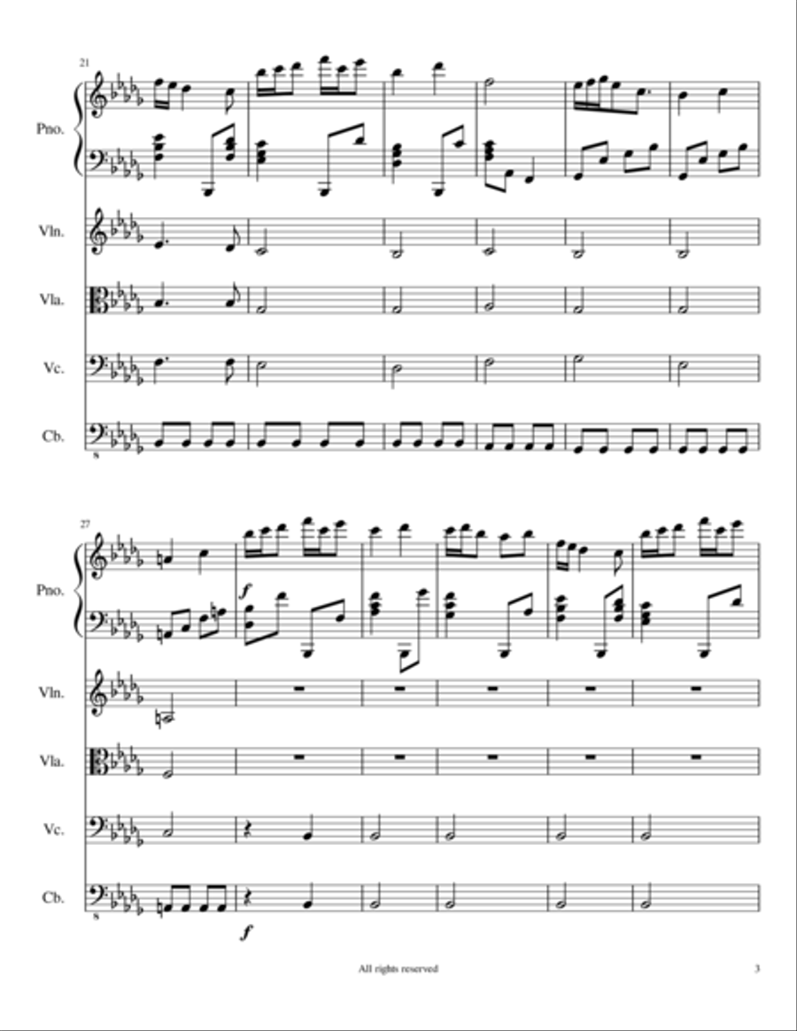 Nocturne #31 Nocturne #31 Piano Quintet scores gallery preview page 4