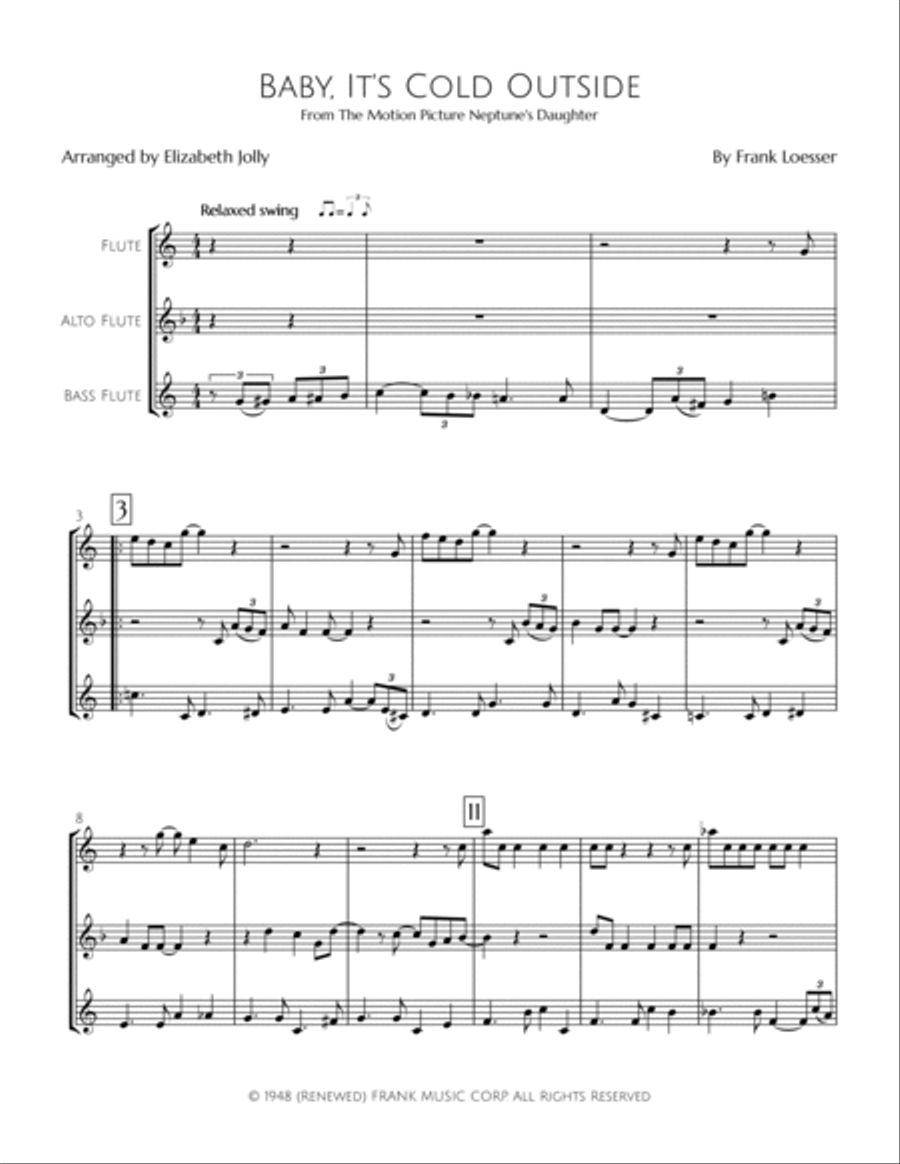 Baby, It's Cold Outside Baby, It's Cold Outside Woodwind Trio scores gallery preview page 2
