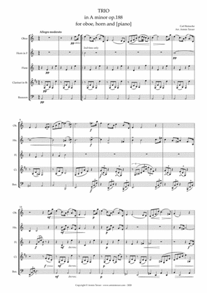 Trio in A minor op.188 for oboe, horn and [piano] (arr. woodwind quintet)