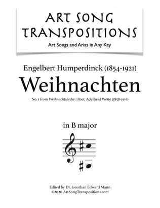 HUMPERDINCK: Weihnachten (transposed to B major)