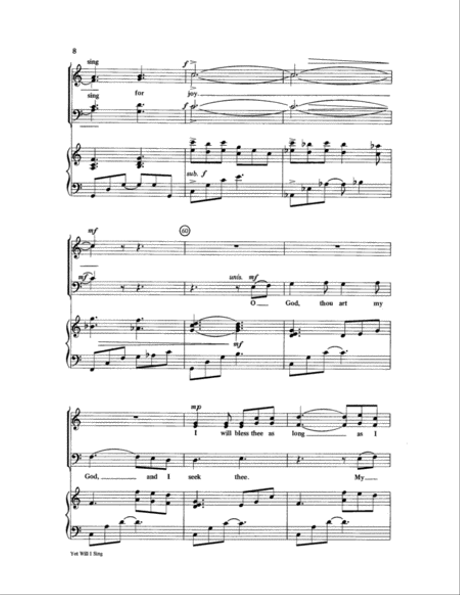 Yet Will I Sing 4-Part scores gallery preview page 8