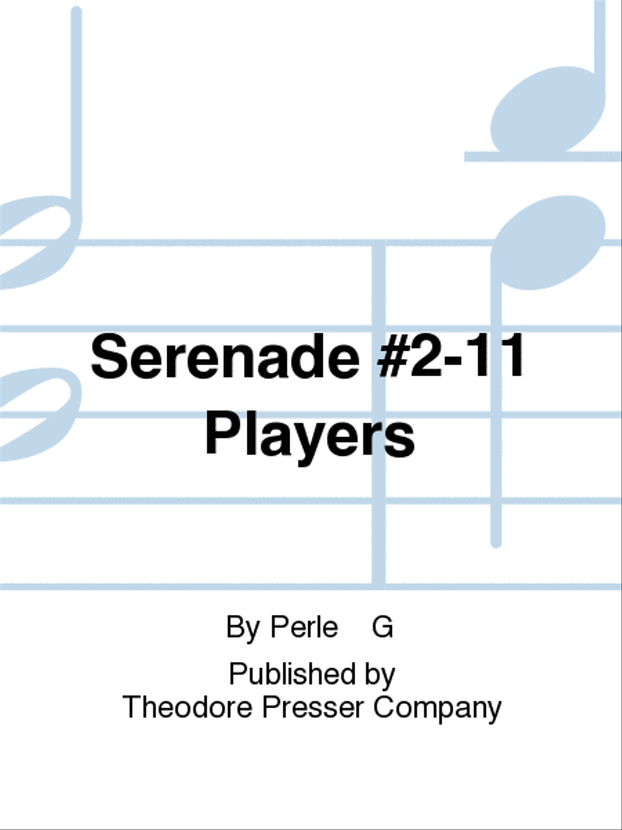 Serenade No. 2 Serenade No. 2 Chamber Music scores gallery preview page 1