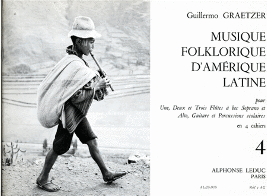 Graetzer Musique Folklorique D'amerique Latine Vol 4 Rec Gtr Perc Book Guitar scores gallery preview page 1