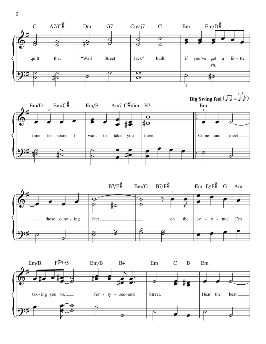 Forty-Second Street Easy Piano scores gallery preview page 2