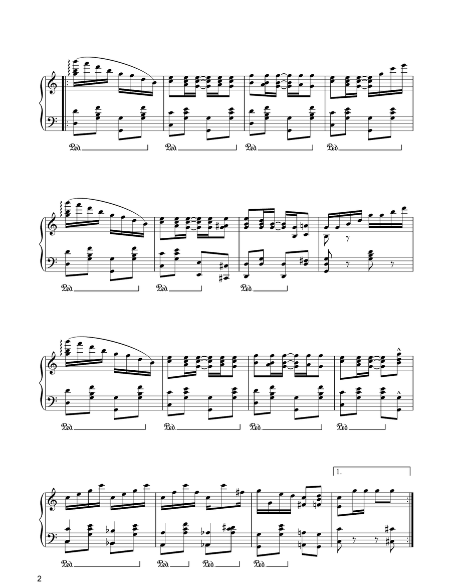 The Cascades Piano Solo scores gallery preview page 2