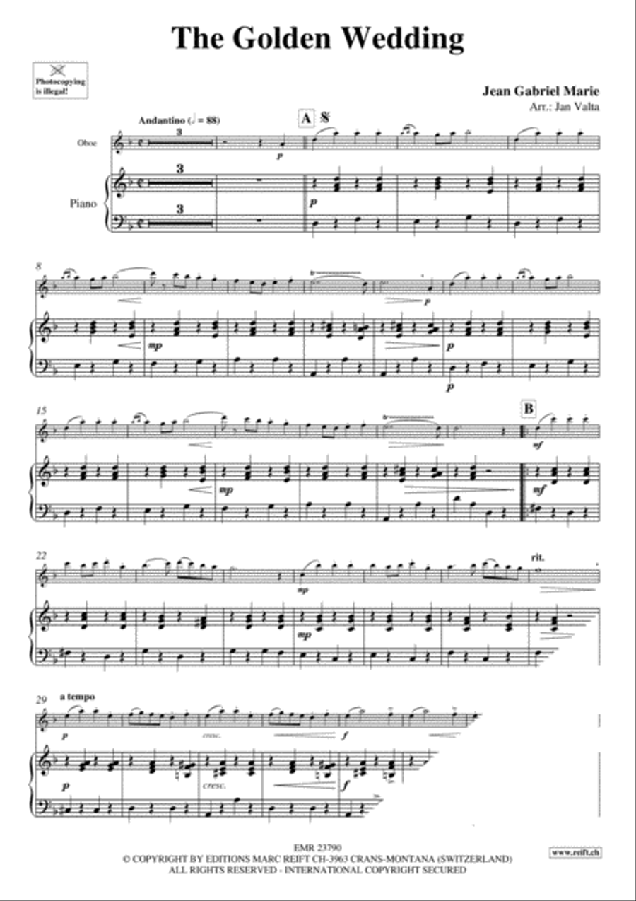 The Golden Wedding Piano Accompaniment scores gallery preview page 3