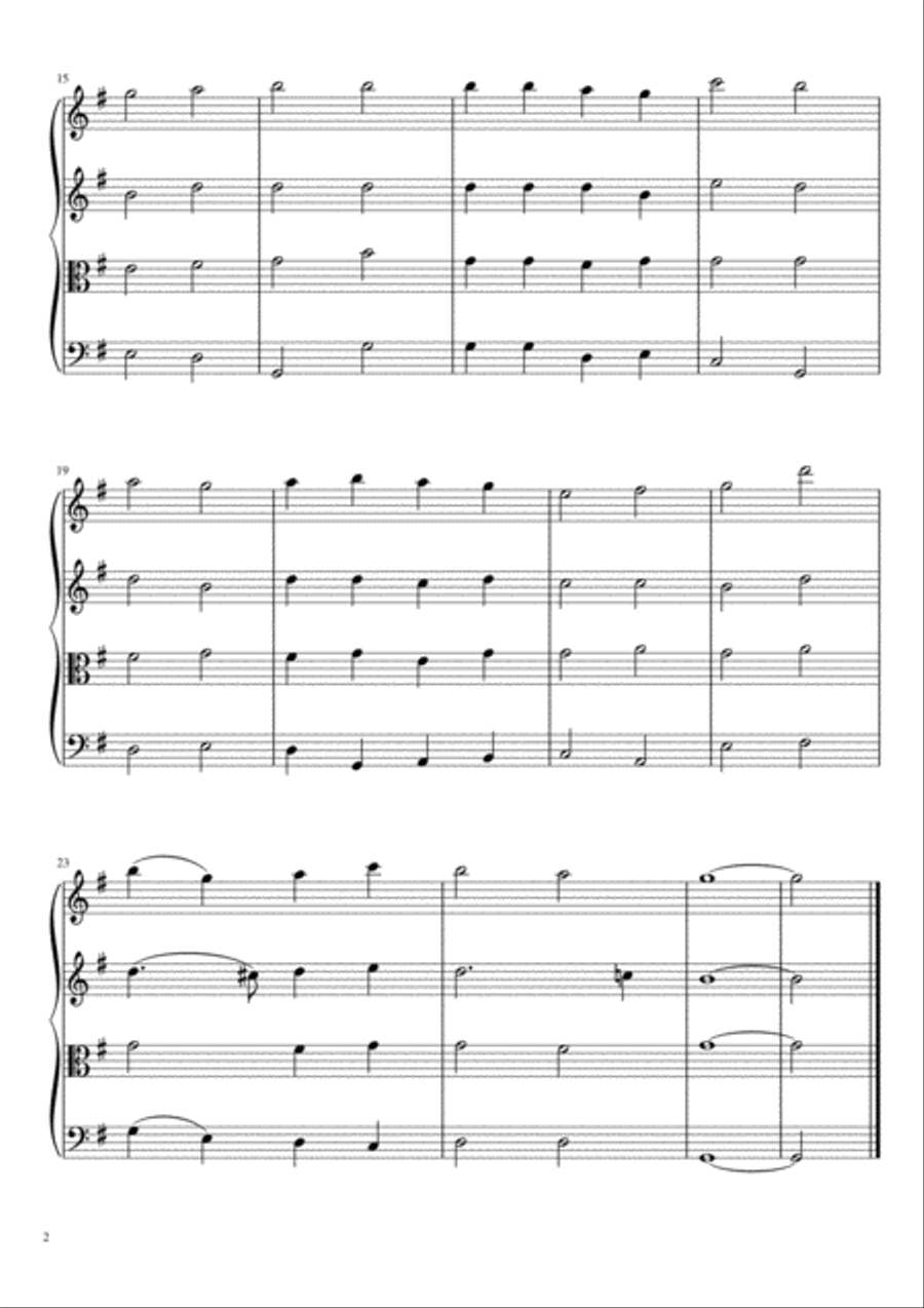 All People That on Earth Do Dwell String Quartet scores gallery preview page 3