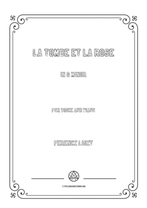 Liszt-La tombe et la rose in g minor,for Voice and Piano