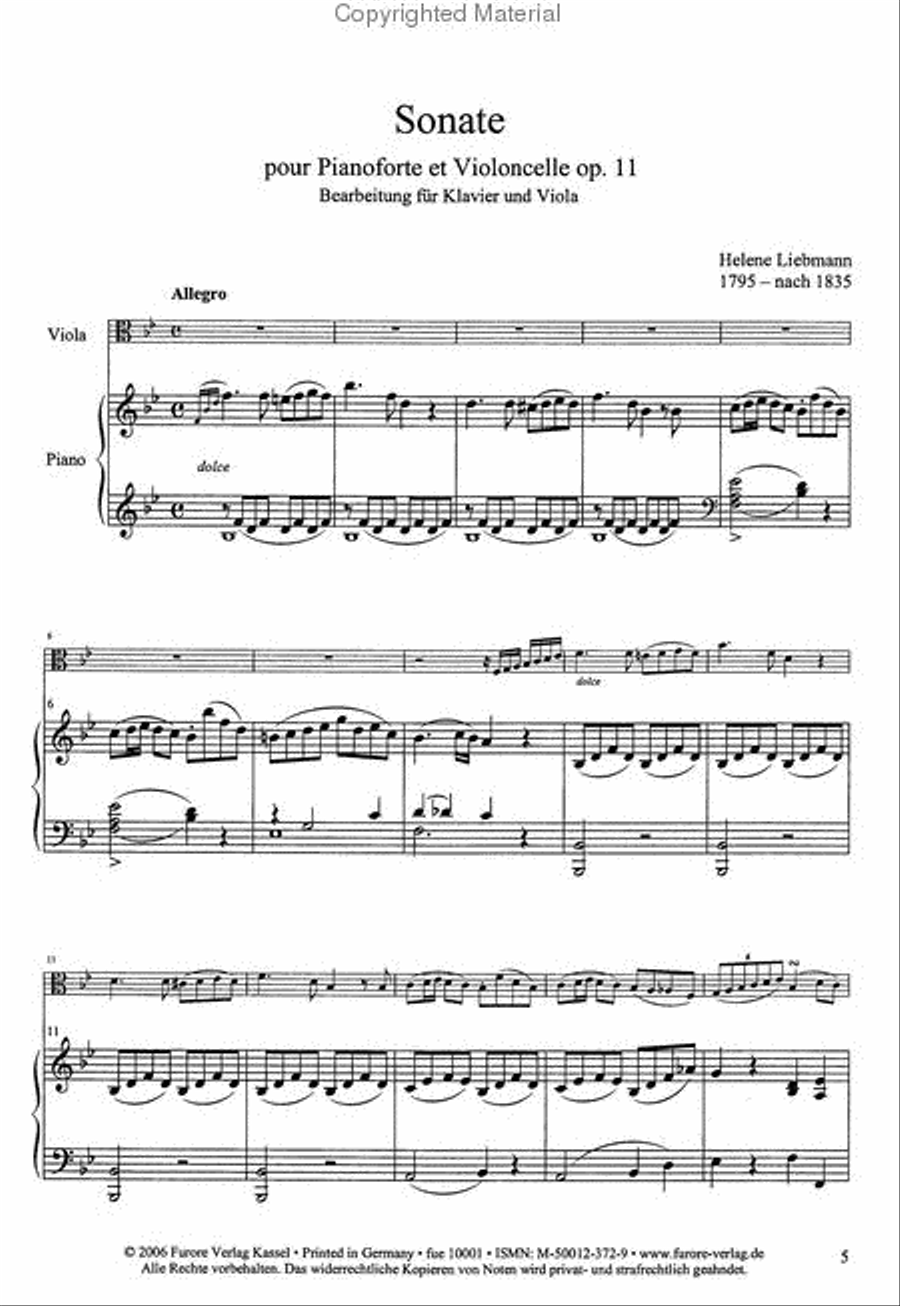 Sonate pour Piano et Violoncelle op. 11 Cello scores gallery preview page 2