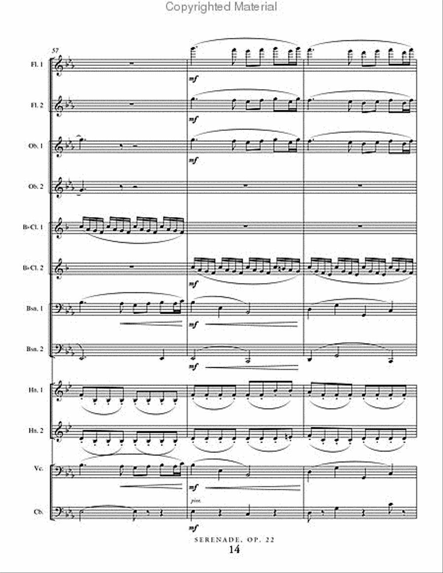 Serenade, Op. 22 Serenade, Op. 22 Concert Band scores gallery preview page 15