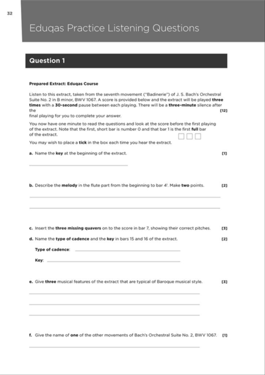 WJEC & Eduqas GCSE Music Prepared Extracts Supplem School and Community scores gallery preview page 4