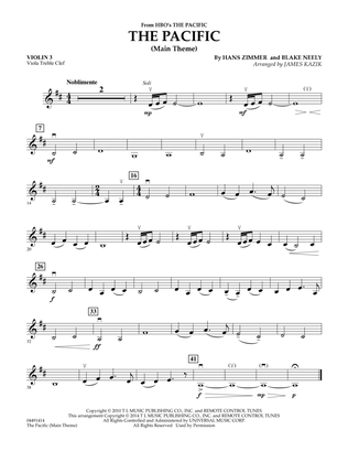 The Pacific (Main Title) - Violin 3 (Viola Treble Clef)