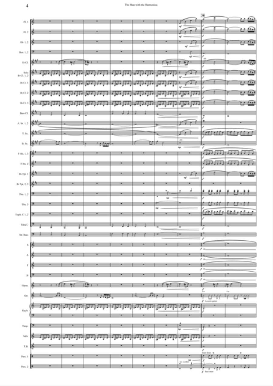 Man With The Harmonica Concert Band scores gallery preview page 6
