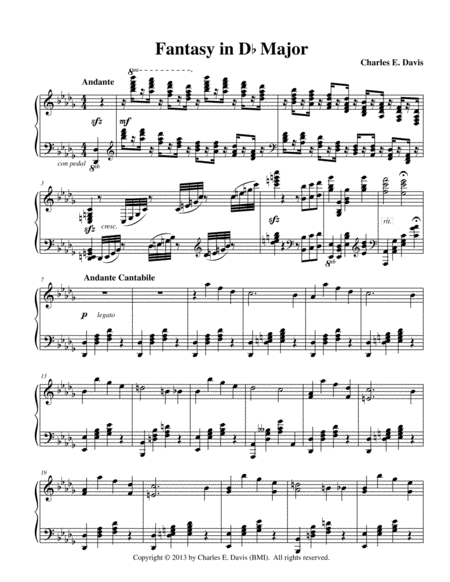 Fantasy in D Flat Major - Piano Solo image number null