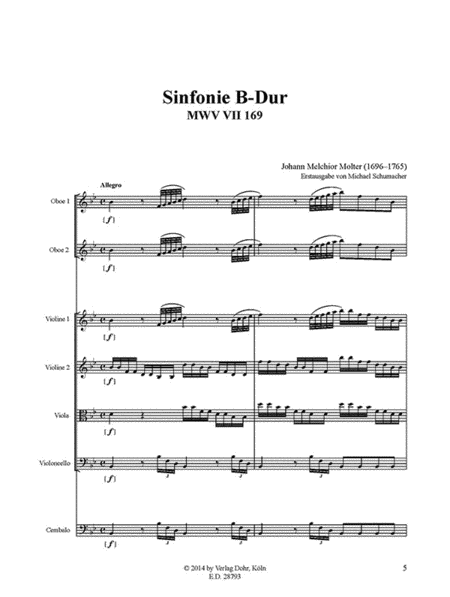 Sinfonie Nr. 169 B-Dur MWV VII 169