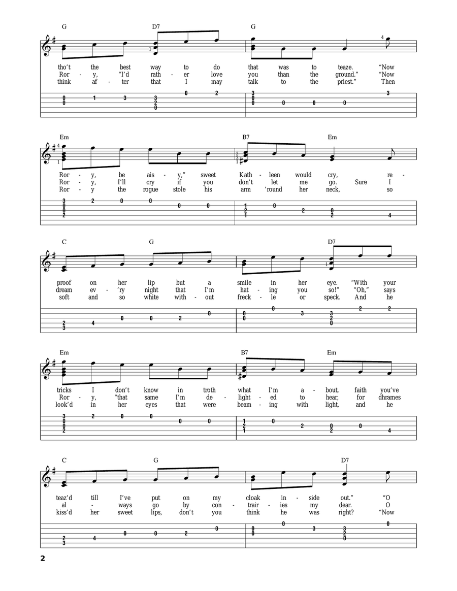 Rory O'Moore Guitar Tablature scores gallery preview page 2