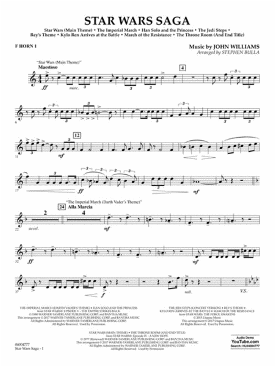 Star Wars Saga Concert Band scores gallery preview page 8