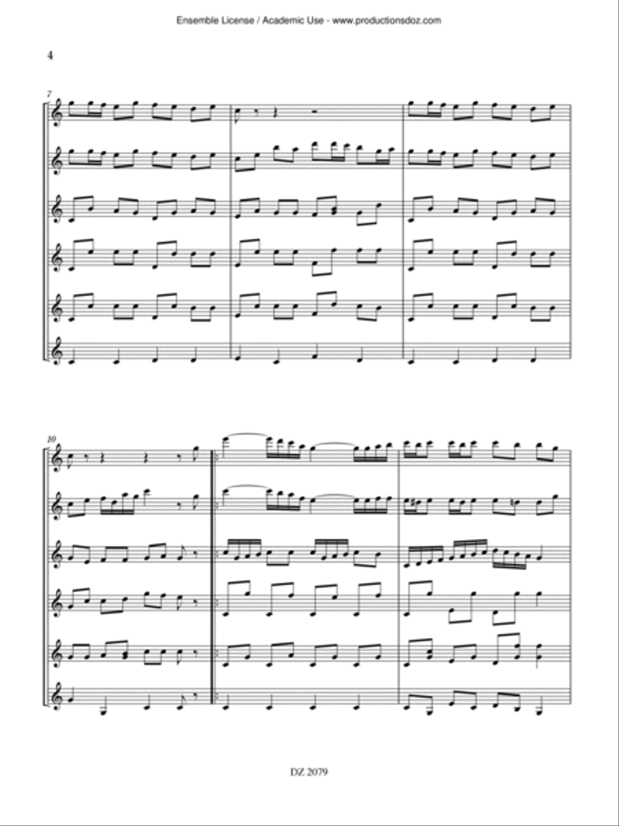 Scherzo per Sestetto Guitar Ensemble scores gallery preview page 4