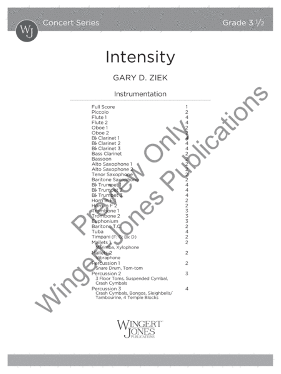 Intensity Concert Band scores gallery preview page 2