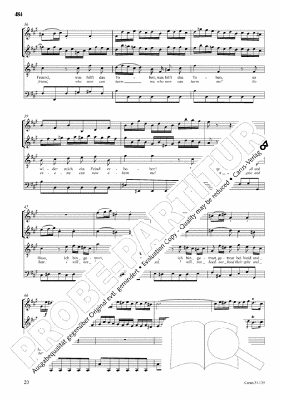 The Complete Sacred Vocal Works (Das geistliche Vokalwerk) Voice scores gallery preview page 485