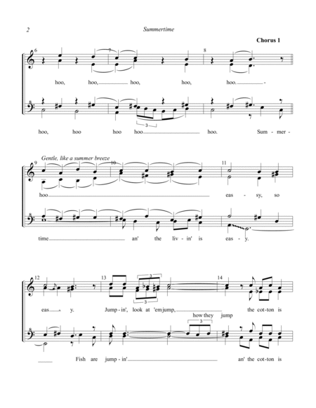 Summertime by George Gershwin SSAA - Digital Sheet Music