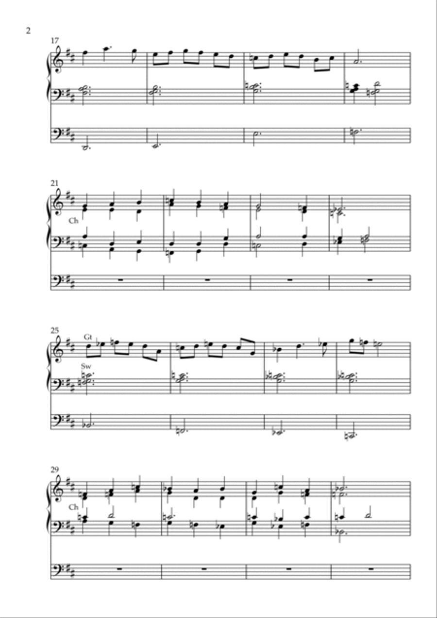 Prayer for Peace, Op. 95 for Organ Solo by Vidas Pinkevicius (2022) Organ Solo scores gallery preview page 2