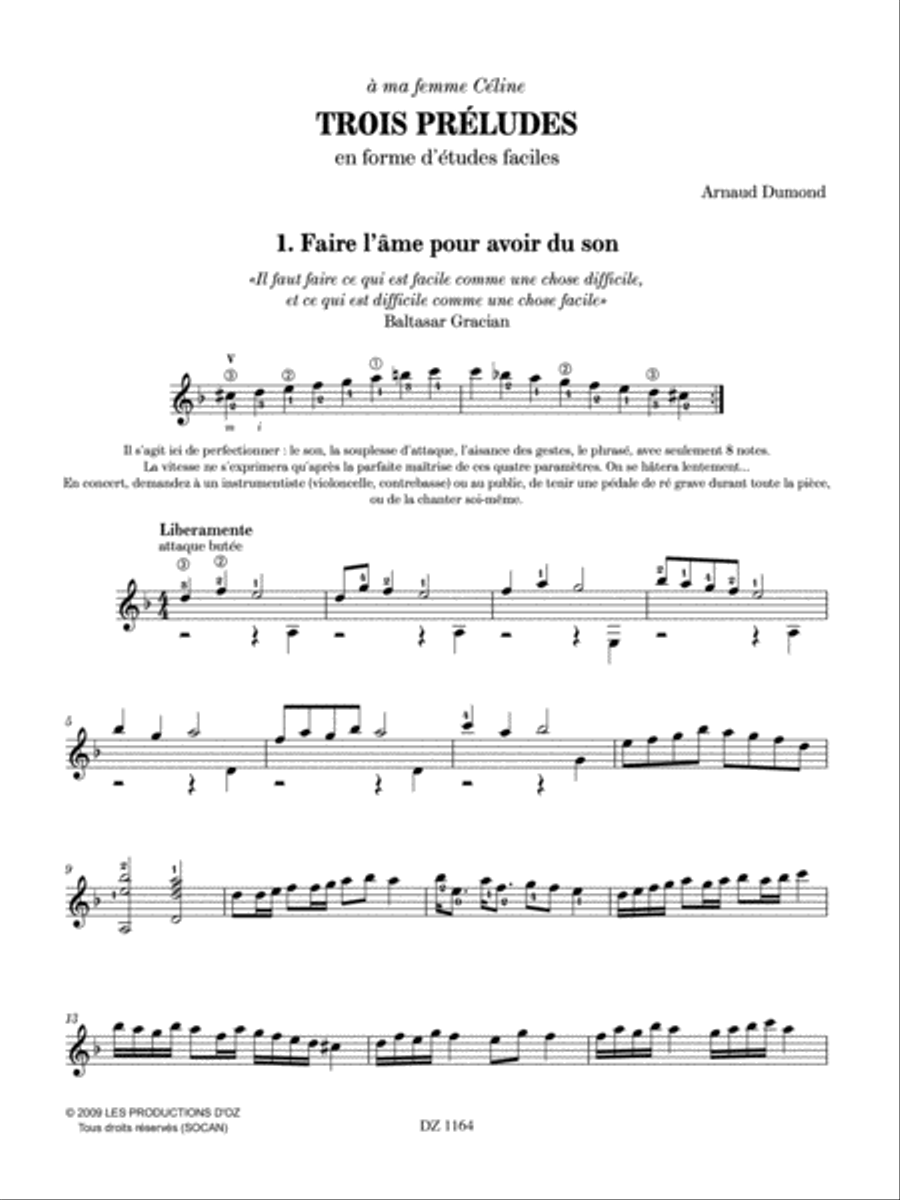 Trois préludes Trois préludes Classical Guitar scores gallery preview page 4