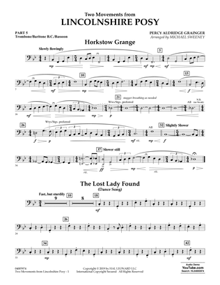 Two Movements from Lincolnshire Posy (arr. Michael Sweeney) - Pt.5 - Trombone/Bar. B.C./Bsn.